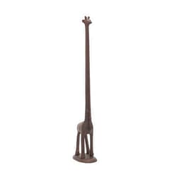 PARISLOFT Giraffe Cast Iron Paper Towel Holder - Retro Free Standing Toilet Paper Holder - Versatile and Decorative Bathroom Toilet Paper Holder or Stand Up Paper Towel Holder - Antique Brown