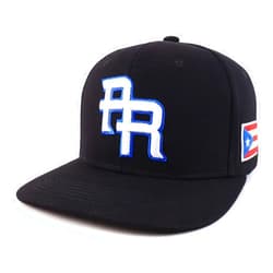 Trendy Apparel Shop PR 3D Embroidered Flatbill Snapback Cap with Puerto Rico Flag