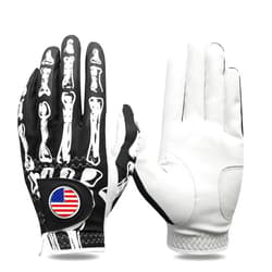 VEASAERS Golf Gloves Men Right Handed Golfer Left Hand with Ball Marker 1 Pack, Leather Premium Weathersof Grip Soft Mens Golf Glove, Size Small Medium ML Large XL