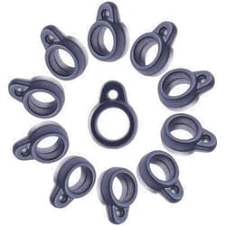 GORGECRAFT 50PCS Anti-Lost Silicone Rubber Rings 8mm Diameter Black Non-Lost O Rings Multipurpose Adjustable Holder Pendant for Necklace Lanyard Pens Device Keychains Office Supplies