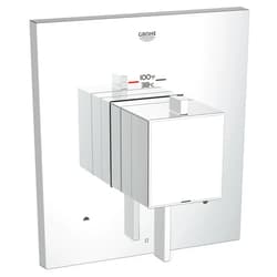 Grohe 19927000 Grohflex Cosmo Square Dual Function Thermostatic Trim With Control Module, Starlight Chrome