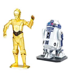 Metal Earth Fascinations Premium Series 3D Metal Model Kits Star Wars Set of 2 - C-3PO - R2-D2