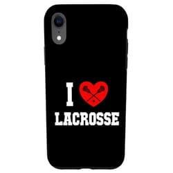 Sticks Lacrosse Boots Ball Gear Gifts For Men iPhone XR I love Lacrosse Fan Mom Goalie Lax Legend Lacrosse Case