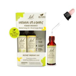 Bach Original Flower Remedies, Emotional Ups & Downs Trio Kit, for Mental Energy (Non-Alcohol Formula), Natural Homeopathic Flower Essence, Vegan, 3 x 10mL Droppers