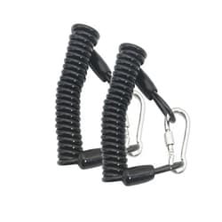 MyyYiTar 59in(1.5M) Spring Wire Cable with Loops 4mm Thickness Rubber Coated Stainless Wire Tether Lock,Black