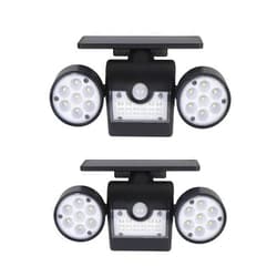 MONIPA Solar Motion Sensor Lights Outdoor, Super Bright LED Lamp IP65 Waterproof 360° Adjustable Solar Powered Wall Light Dual Head Spotlight Flood Security Lights for Yard Garage Patio Porch (2 Pcs)