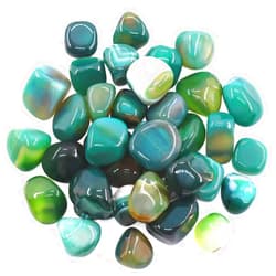 Hilitchi Green Agate Stone Tumbled Stones for Plants Cacti & Succulents Bedding, Vase Filler, Landscape Bottom Decoration (about 1lb(455g)/Bag)