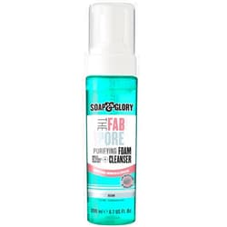 Soap & Glory The Fab Pore Purifying Foam Face Cleanser - Salicylic Acid & Witch Hazel Face Wash - Soft & Creamy Cleansing Foam for Oily Skin (200ml)