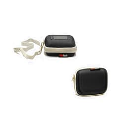 Navitech Black Hard Protective Earphone/Headphone Case Compatible With Ankoda 2PACK Premium Earphones