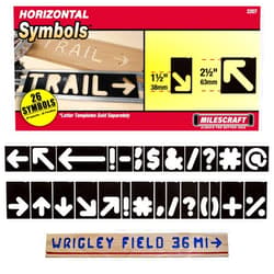 Milescraft 2207 1.5in. & 2.5in. Arrow and Symbol Templates for Sign PRO & Sign Crafter Jig– Rout Custom Wood Signs with Additional Symbols – 26pcs.