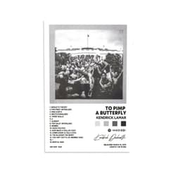 DIDIDO Kendrick Poster Lamar To Pimp A Butterfly Album Cover Canvas Posters for Room Aesthetic Gift Unframe:12x18inch(30x45cm)