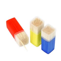 Chef Craft Select Bamboo Toothpick Holder with Toothpicks, 150 Count 3 Piece Set, Natural