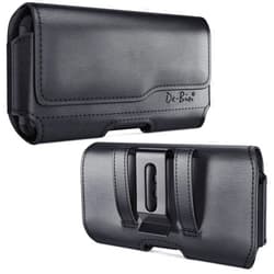 De-Bin DeBin Holster for iPhone 16 16 Pro 15 15 Pro 14 14 Pro 13 Pro 13 12 11 XR, Galaxy S24 S23 S22 S21 S20 S10 Google 7 Cell Phone Belt Holder Case with Clip Pouch (Fits with Otterbox Case) Black