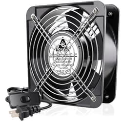 GDSTIME AXIAL Fan 15050, 110V 120V AC 150mm x 150mm x 50mm Dual Ball Bearing High Airflow for DIY Cooling Ventilation Exhaust Projects
