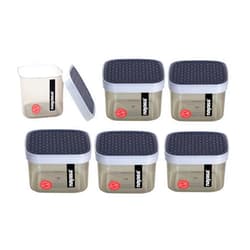 Nayasa Superplast Plastic Fusion Containers 500ml Set of 6 Grey