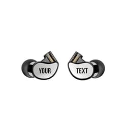 MEE audio M6 PRO 2nd generation Universal-Fit Noise-Isolating Musicians’ In-Ear Monitors with Custom-Engraved Text Metal Plates (Smoke)