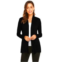 Newchoice Womens Casual Lightweight Long Sleeve Cardigan Soft Drape Open Front Fall Dusters (S-3XL)