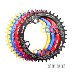 DJC Components DJC Bike Chainring 104mm BCD Round/Oval MTB 104BCD 30T to 52T 7/8/9/10/11/12 Speed Narrow Wide Tooth Aluminum 7075 Super Lightweight 30T 32T 34T 36T 38T 40 42 DH XC Trail Fat Bike Ebike