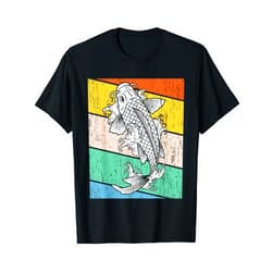 Funny Fishing Hobby Fishermen Fish Lover Gag Gift Vintage Koi Fish Japanese Art Funny Carp Asian Japan Lovers T-Shirt