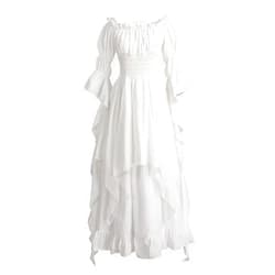 LTAKK Renaissance Dress Women Medieval Costume Victorian Dresses Peasant Gothic Fairy Witch Wedding Under Dress