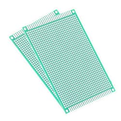uxcell 2pcs 8x12cm Double Sided PCB Board Universal Printed Circuit Proto Board for DIY Soldering Electronic Projects Practice Test Circuit