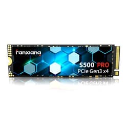 fanxiang S500 Pro 256GB NVMe SSD M.2 PCIe Gen3x4 2280 Internal Solid State Drive, SLC Cache 3D NAND TLC, Up to 3200MB/s, Compatible with Laptop and PC Desktops(Black)