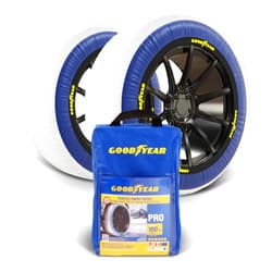 Goodyear Pro Snow Socks for Tires. Designed for All Tire Brands. Textile Chain Replacement for Optimal Traction in Snow & Ice. Easy Install. Emergency Winter Safety Solution, Multi-Season Use. Sz XL