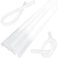 Diximus Bendable Straws - 11 inch Long Flexible Straws - Bendy Drinking Straws Reusable - 14 Pack