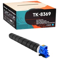 LVVS TK-8369 Toner Cartridges Compatible with Kyocera TASKalfa 2554ci Printers, High Yield 26000 Pages, Contains New Chip, Color Reproduction (1 Pack Cyan)