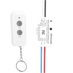 DEWENWILS Wireless Light Switch and Receiver Kit, No in-Wall Wiring Required, Remote Control Switch Lighting Fixture for Ceiling Lights, Fans, Lamps,100 Ft RF Range, Programmable