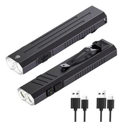Hoxida 2pack Rechargeable EDC Flashlight - Emergency One Click Strobe Mode, 1600 High Lumens Portable Pocket light Mini Flashlight , Magnetic Small EDC Slim Flat Flashlight for Working Camping Repairing