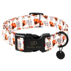 UP URARA PUP Thanksgiving Dog Collar, Turkey Cotton Collar for Dog or Cat, Autumn Puppy Collar with Lightweight Plastic Buckle,Great Thanksgiving Gift for Girl Boy Dogs,L,Neck 16-24in