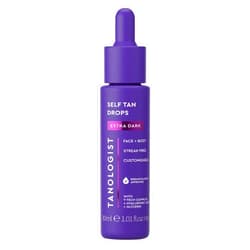 Tanologist Self-Tan Drops- Extra Dark, Bronzing Serum, Customizable Face & Body Self Tanner For Moisturizer, Gradual Body & Face Tanning Drops for Natural Glow, Streak-Free Vegan Formula, 1.01 fl oz