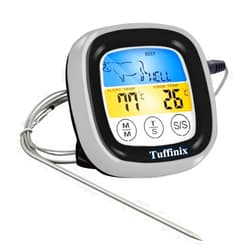 Tuffinix Digital Touchscreen Meat Food Thermometer - Tuffinix Instant Read Meat Thermometer 40in Probe Kitchen Cooking Thermometer with Timer Function Oven Safe for BBQ Frying Pan Smoker Cooking