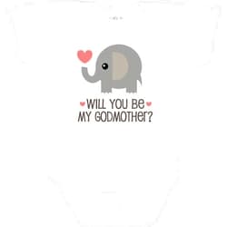 inktastic Will You Be My Godmother Baby Bodysuit