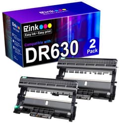 E-Z Ink (TM Compatible Drum Unit (Not Toner) Replacement for Brother DR630 DR 630 to Compatible with DCP-L2520DW DCP-L2540DW HL-L2300D HL-L2305W HL-L2320D HL-L2340DW HL-L2380DW HL-L2680W (2 Pack)