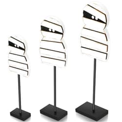 Soaoo 3 Pcs Halloween Mummy Table Centerpieces Decor Vintage Standing Mummy Decoration Haunted House Halloween Tiered Tray Decor for House Shelf Kitchen Office Party