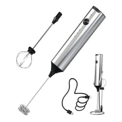 CIRCLE JOY Powerful Milk Frother Handheld with 3-Speed, Coffee Frother Wand Rechargeable Mini Drink Mixer with 2 Stainless Steel Whisk for Matcha, Hot Chocolate, Cappuccino,& Egg Mini Frother