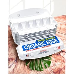 Petamore Printed Egg Cartons, Holds 12 Small to Jumbo Size Eggs-Natural Pulp Egg Cartons Bulk Reusable & Sturdy Perfect for Free Range Eggs-36Pack