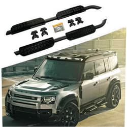 FTAPACCE 2PCS Aluminum Side Steps Running Boards Nerf Bars Fits for Land Rover Defender 110 130 4 Door L851 2020-2025