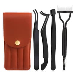 Ekysso Lash Cluster Tweezer Kit, 4 PCS Eyelash Applicator Tweezers, Lash Applicator Tools for Cluster Lashes, Mistake-Proof Lash Placement Tweezers for Professional and DIY Use