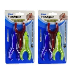 PenAgain Original 3 Pack Pens - Red, Blue, Green or Neon Green, 6 Count value