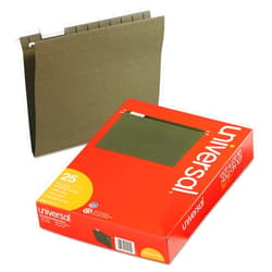TableTop King Universal 14115 Hanging File Folders, 1/5 Tab, 11 Point Stock, Letter, Standard Green, 25/Box