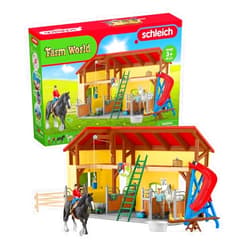 Schleich Farm World, Toy Barn Gift for Kids with Farm Animal Toys and Accessories 30-Piece Set, Ages 3+