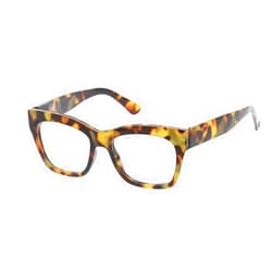 Peepers by PeeperSpecs Women's Shine On Square Blue Light Blocking Reading Glasses, Tortoise, 53 + 1.5