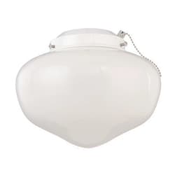Westinghouse Lighting 7785300 LED Schoolhouse Indoor/Outdoor Ceiling Fan Light Kit, White Finish with White Opal Glass