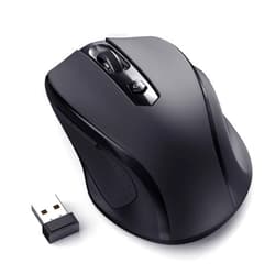 Tmaine Wireless Mouse for Laptop, 2,4G Mobile Computer Mouse with USB Receiver, 2400 DPI - Highest Level, 6 Buttons for Notebook, PC, Laptop, Desktop,Computer, Chromebook, MacBook - Black