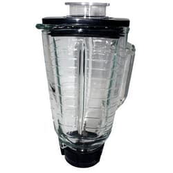 Blendin 5 Cups/40 Ounce Square Glass Jar Assembly With Blade, Gasket, Base, Lid. Compatible with Oster Blenders