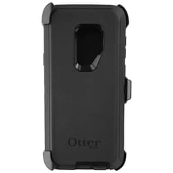 OtterBox Samsung Galaxy S9+ Defender Series Case - BLACK, rugged & durable, with port protection, includes holster clip kickstand