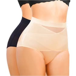 Nebility 2 Piece Tummy Control Shapewear Butt Lifting Underwear for Women Lower Belly Waist Trainer Seamless Faja Body Shaper